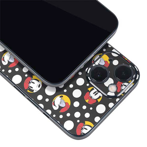 Disney Minnie Mouse Bubbles Face Pattern iPhone 14 Plus Skin